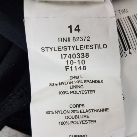 NEW Island Escape Size 14 Swim Bikini Bottom Braid belt Tiki black Swimwear - Picture 8 of 8